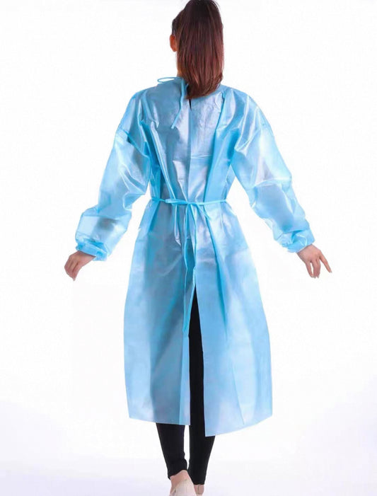 Isolation gown 30g (BLUE) PP + PE Elastic Cuffs [10PCS]